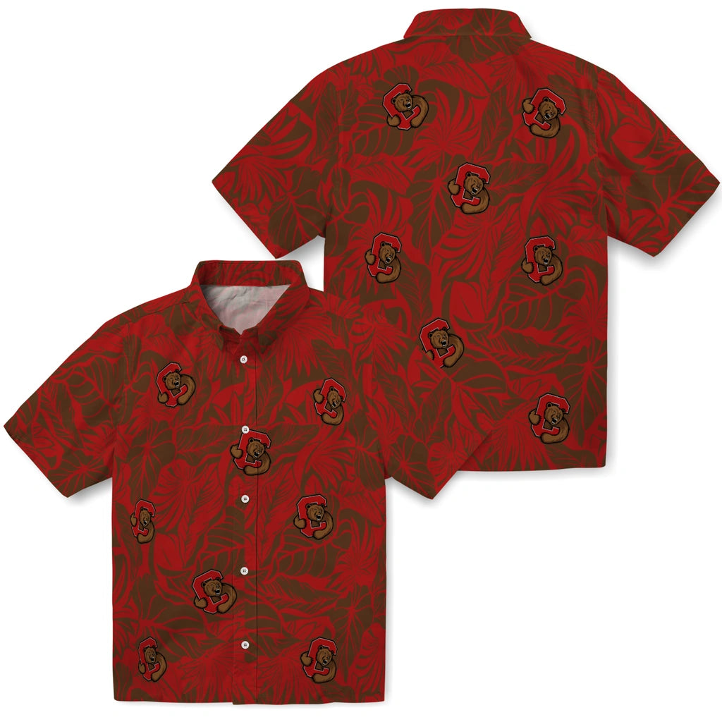 Cornell Big Red Hawaiian Shirt - Monstera Layer | Moonbestprint
