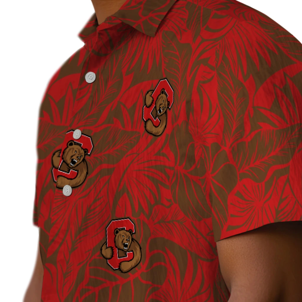Cornell Big Red Hawaiian Shirt - Monstera Layer | Moonbestprint