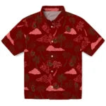 Cornell Big Red Hawaiian Shirt - Palm And Clouds | Moonbestprint