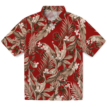 Cornell Big Red Hawaiian Shirt - Palm Leaves | Moonbestprint