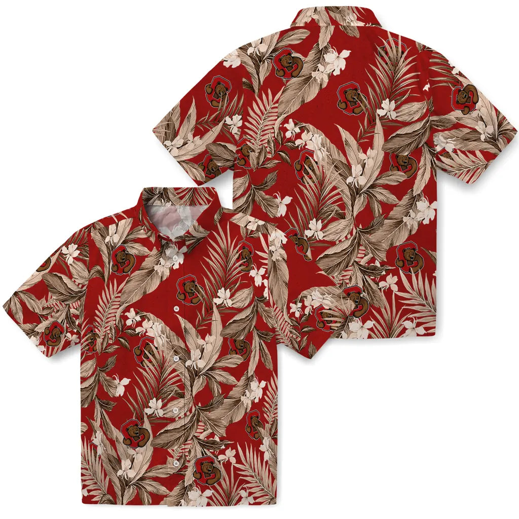 Cornell Big Red Hawaiian Shirt - Palm Leaves | Moonbestprint