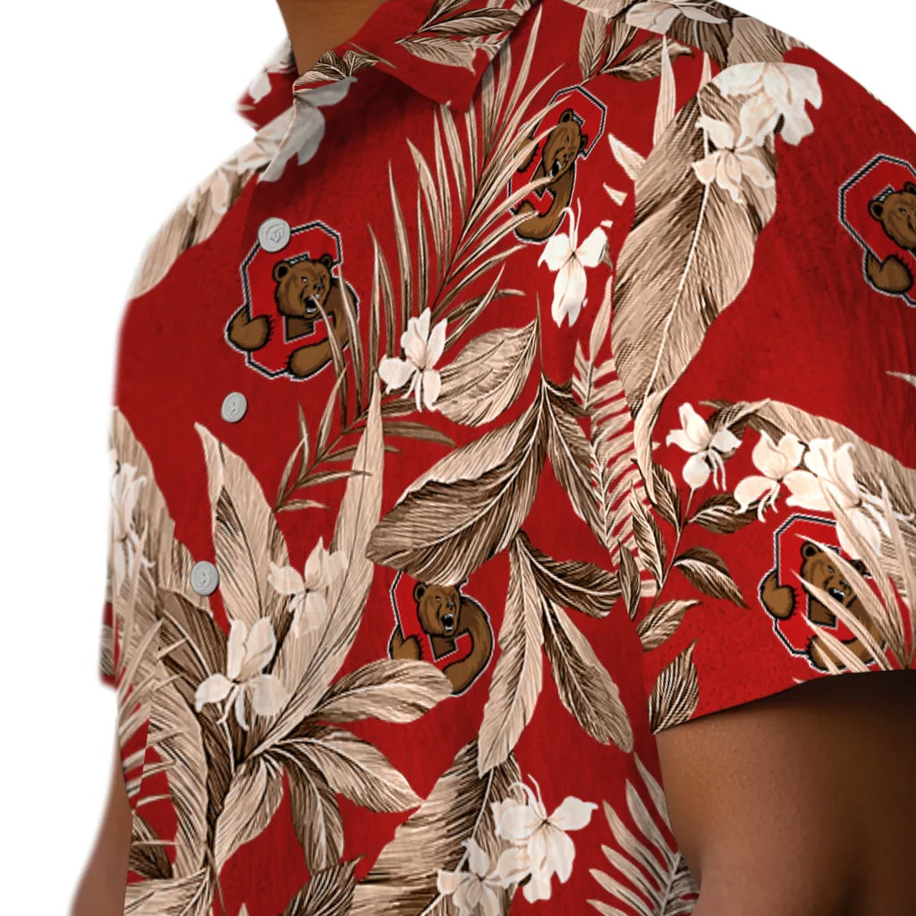 Cornell Big Red Hawaiian Shirt - Palm Leaves | Moonbestprint