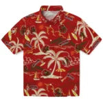 Cornell Big Red Hawaiian Shirt - Palm Tree Island | Moonbestprint