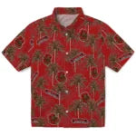 Cornell Big Red Hawaiian Shirt - Palm Tree Motif | Moonbestprint