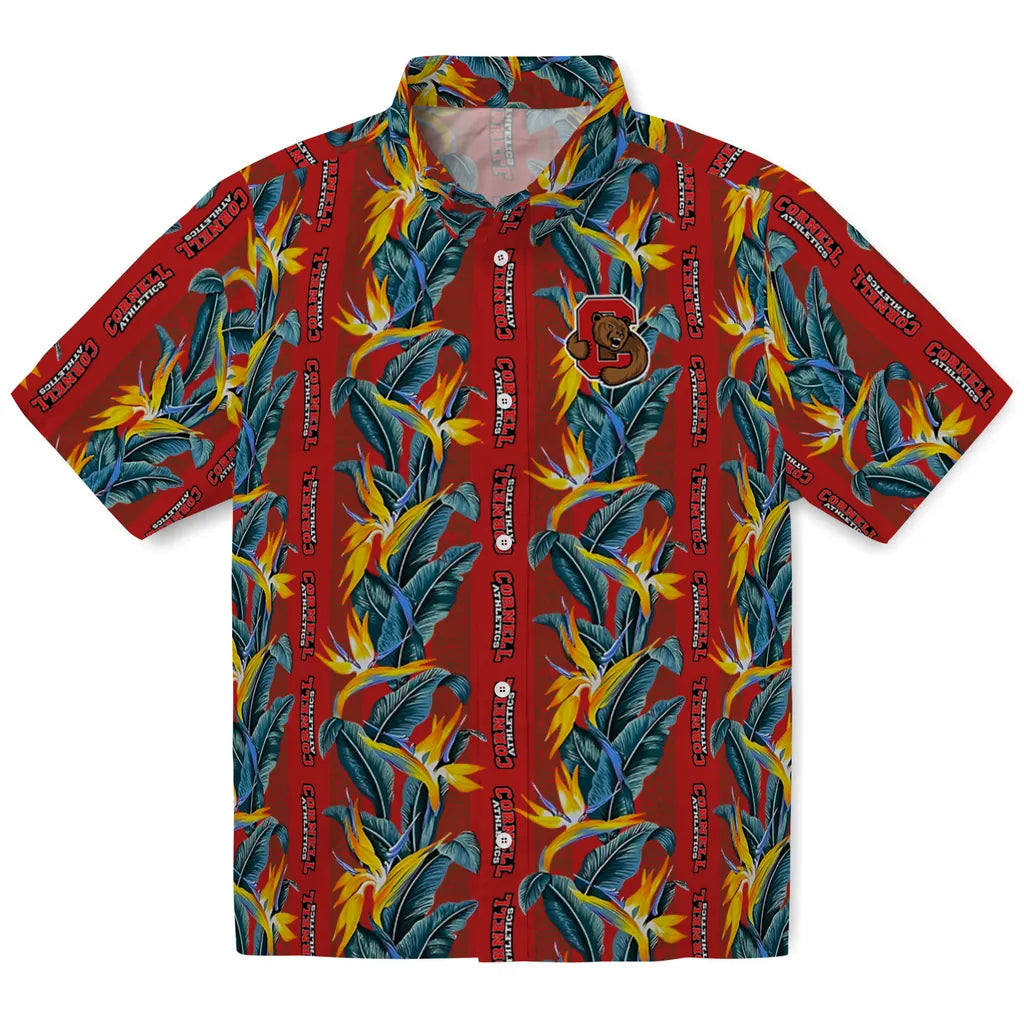 Cornell Big Red Hawaiian Shirt - Paradise Vines | Moonbestprint