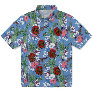 Cornell Big Red Hawaiian Shirt - Pineapple Bouquet | Moonbestprint