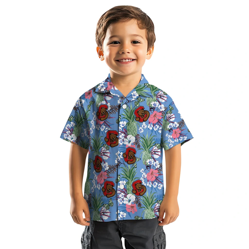 Cornell Big Red Hawaiian Shirt - Pineapple Bouquet | Moonbestprint