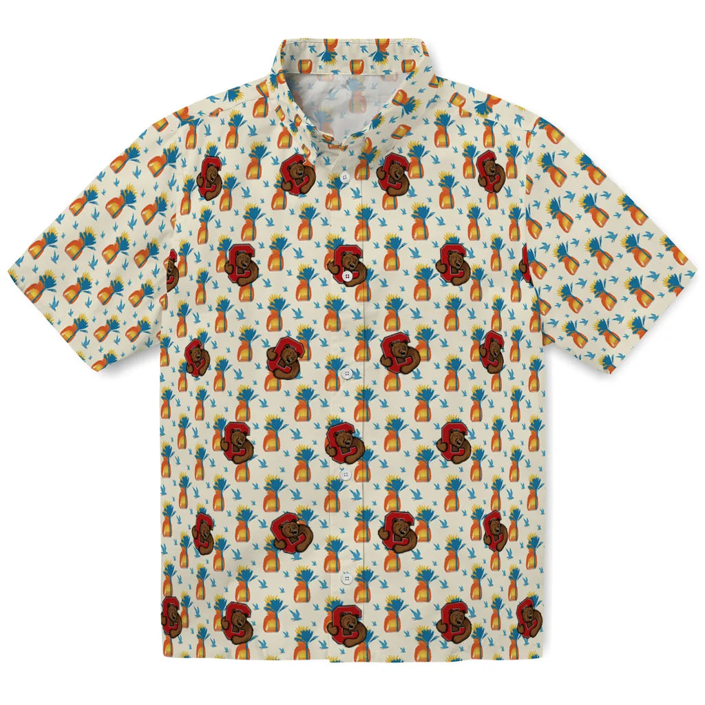 Cornell Big Red Hawaiian Shirt - Pineapple Delight | Moonbestprint