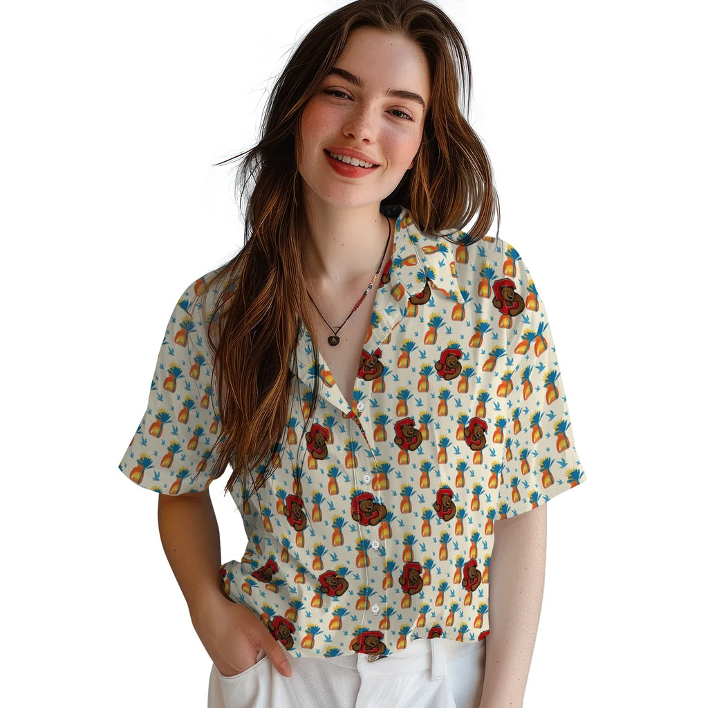 Cornell Big Red Hawaiian Shirt - Pineapple Delight | Moonbestprint