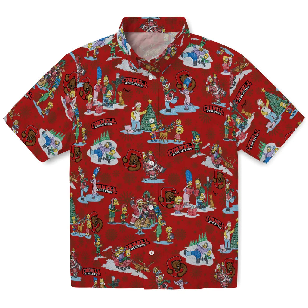 Cornell Big Red Hawaiian Shirt - Simpsons Christmas | Moonbestprint