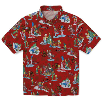 Cornell Big Red Hawaiian Shirt - Simpsons Christmas | Moonbestprint