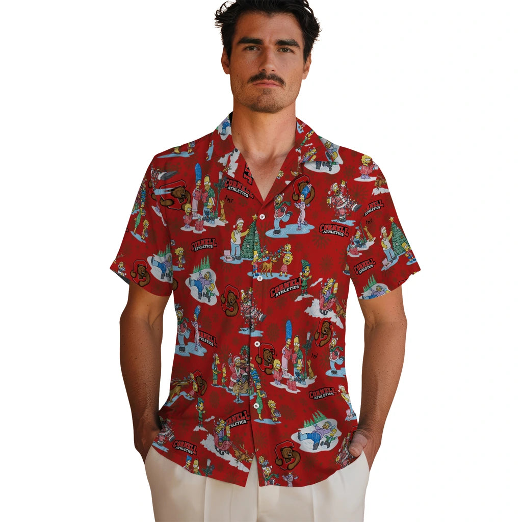 Cornell Big Red Hawaiian Shirt - Simpsons Christmas | Moonbestprint