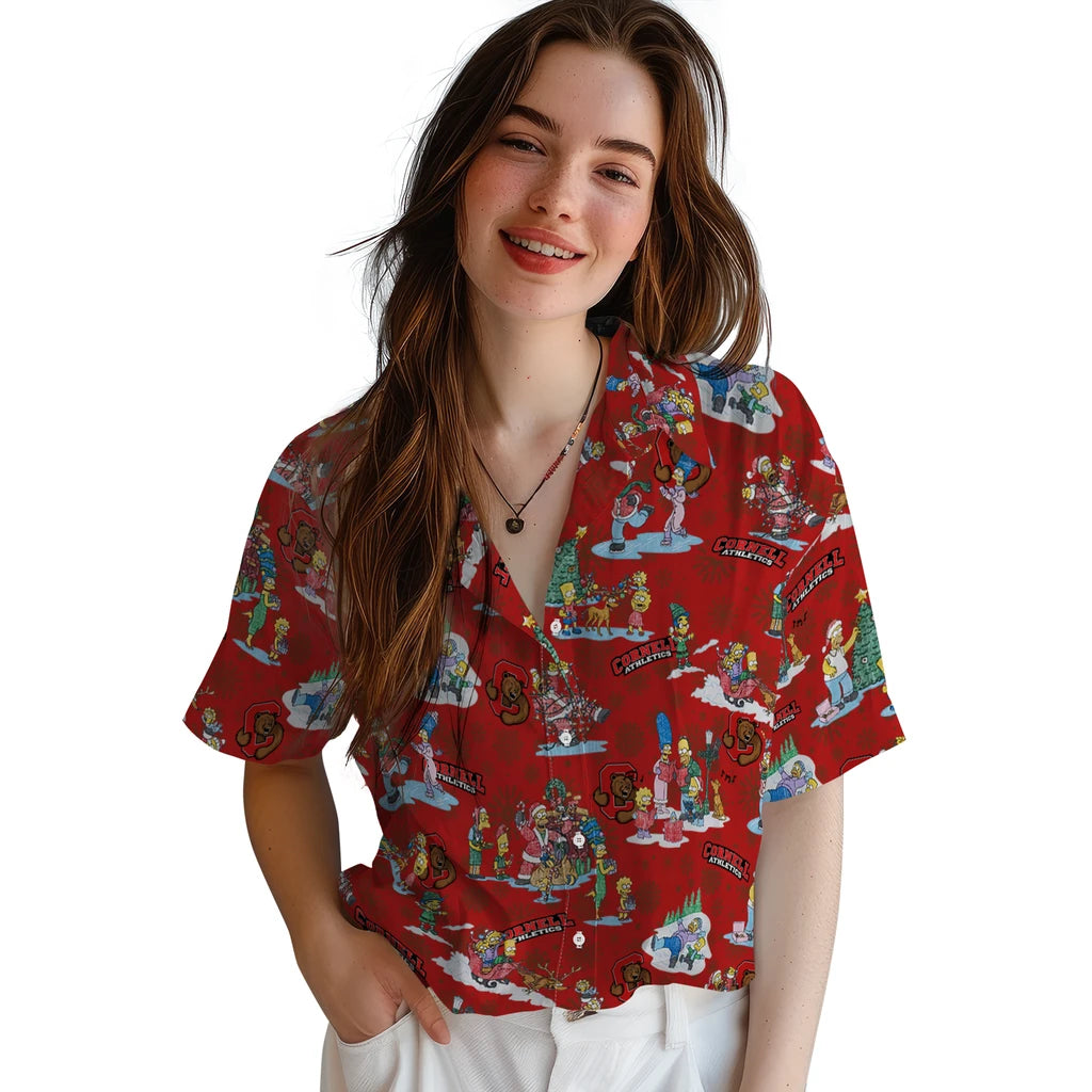 Cornell Big Red Hawaiian Shirt - Simpsons Christmas | Moonbestprint