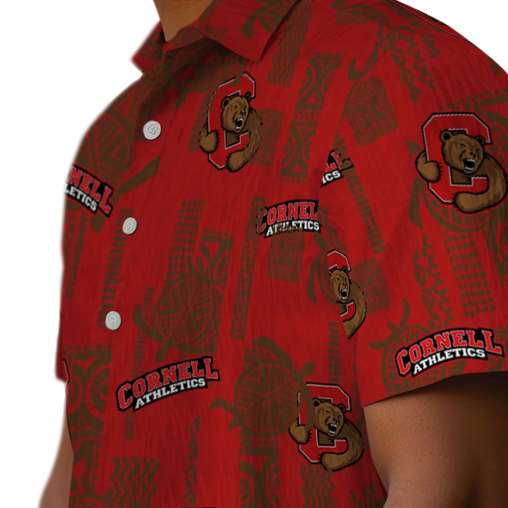 Cornell Big Red Hawaiian Shirt - Turtle Lines | Moonbestprint