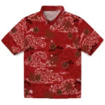 Cornell Big Red Hawaiian Shirt - Wave Palm | Moonbestprint