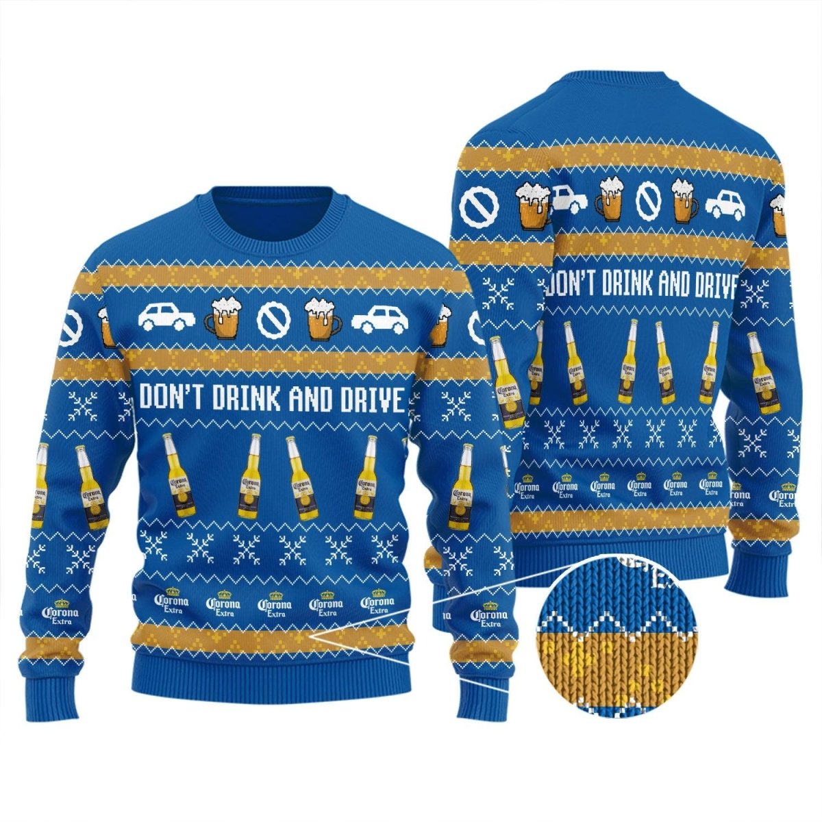 Corona Don't Drink And Drive Ugly Blue Sweater – Moonbestprint