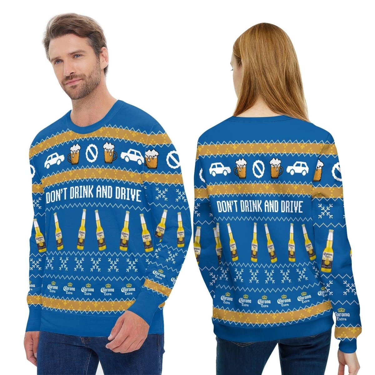 Corona Don't Drink And Drive Ugly Blue Sweater – Moonbestprint