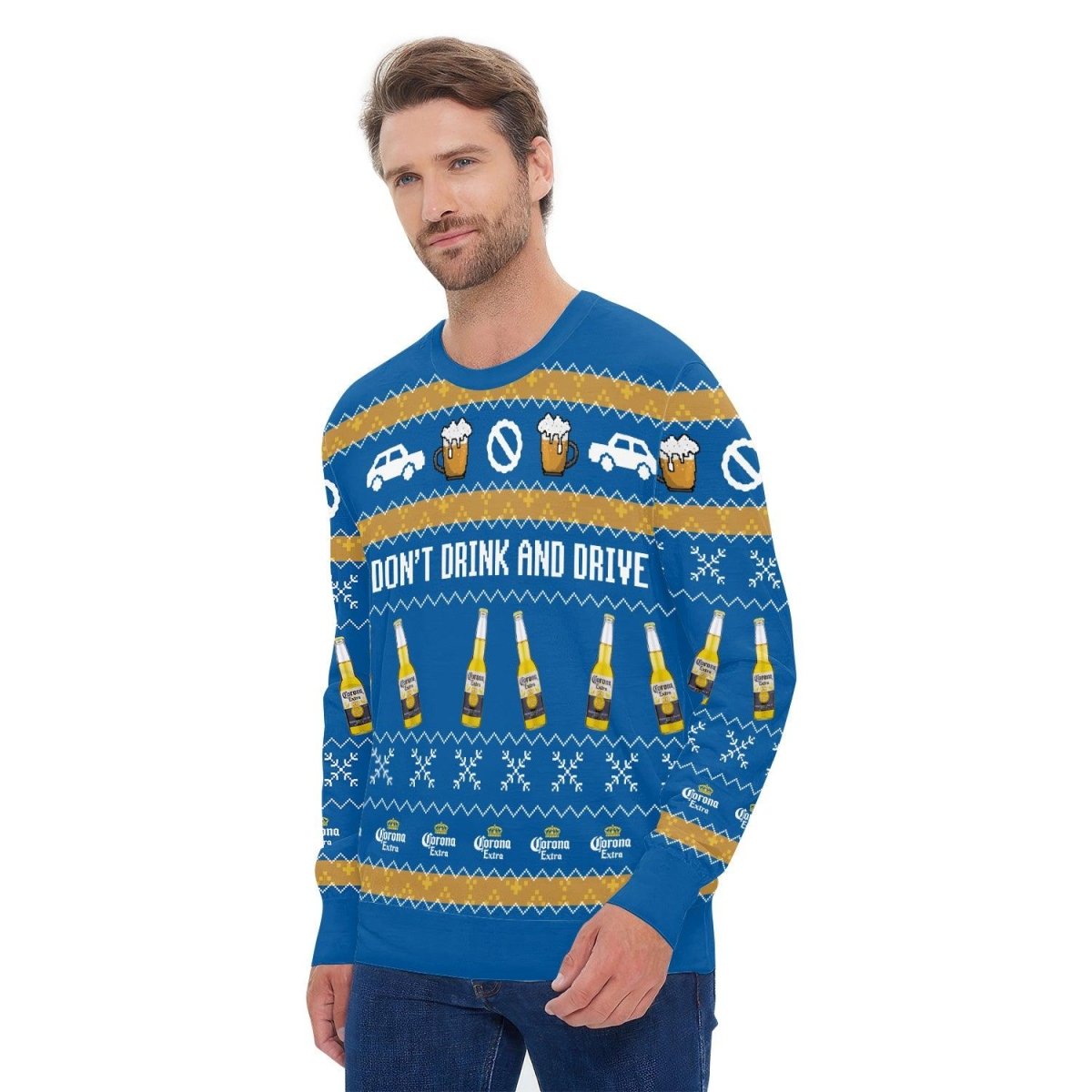 Corona Don't Drink And Drive Ugly Blue Sweater – Moonbestprint