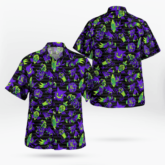 Ghost System Pokemon Hawaiian Shirt - Moonbestprint