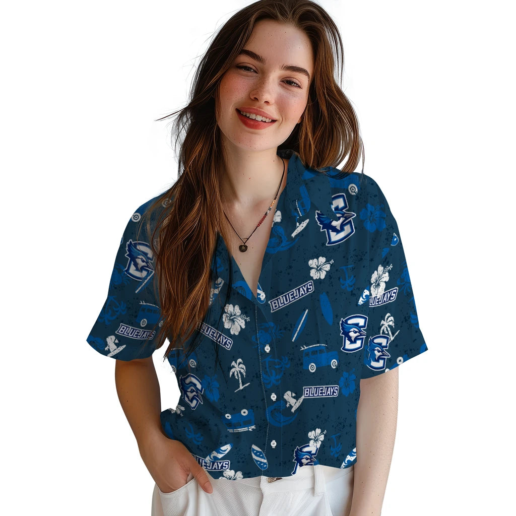 Creighton Bluejays Hawaiian Shirt - Beach Vibe | Moonbestprint