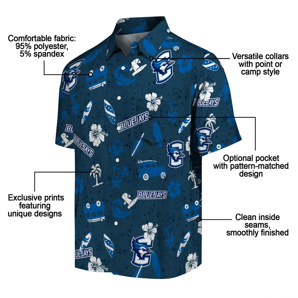 Creighton Bluejays Hawaiian Shirt - Beach Vibe | Moonbestprint
