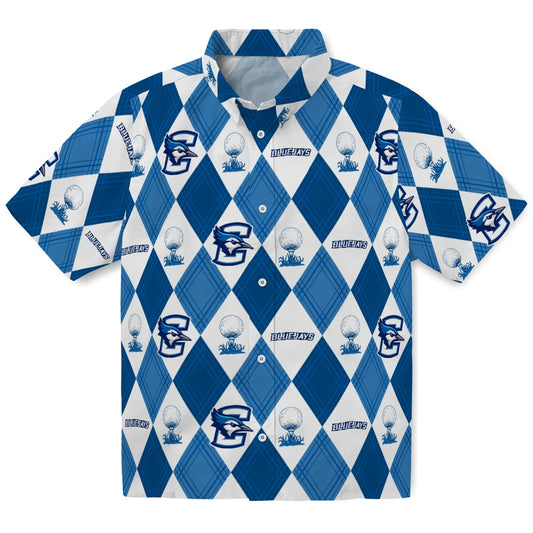 Creighton Bluejays Hawaiian Shirt - Golfing Plaid | Moonbestprint