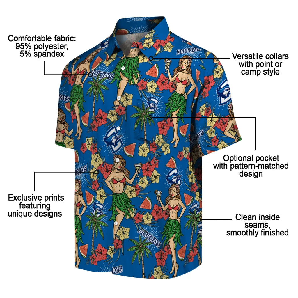 Creighton Bluejays Hawaiian Shirt - Hawaiian Girls Design | Moonbestprint