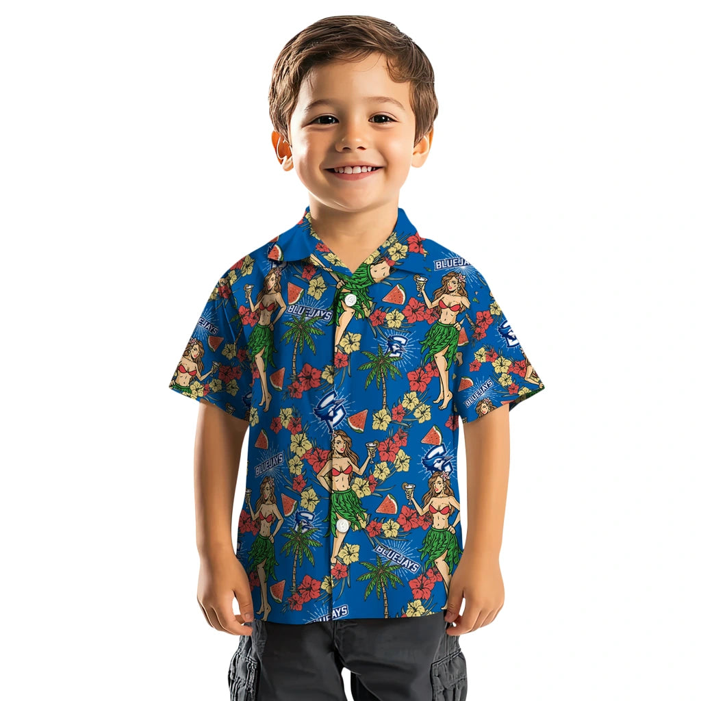 Creighton Bluejays Hawaiian Shirt - Hawaiian Girls Design | Moonbestprint