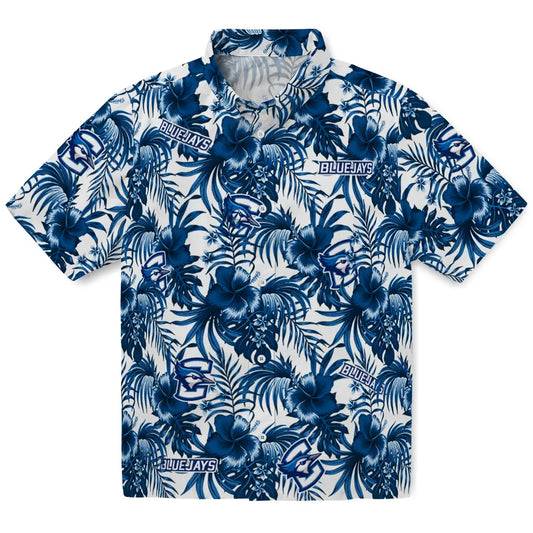Creighton Bluejays Hawaiian Shirt - Hibiscus Exotic | Moonbestprint