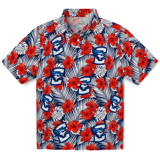 Creighton Bluejays Hawaiian Shirt - Hibiscus Fiesta | Moonbestprint