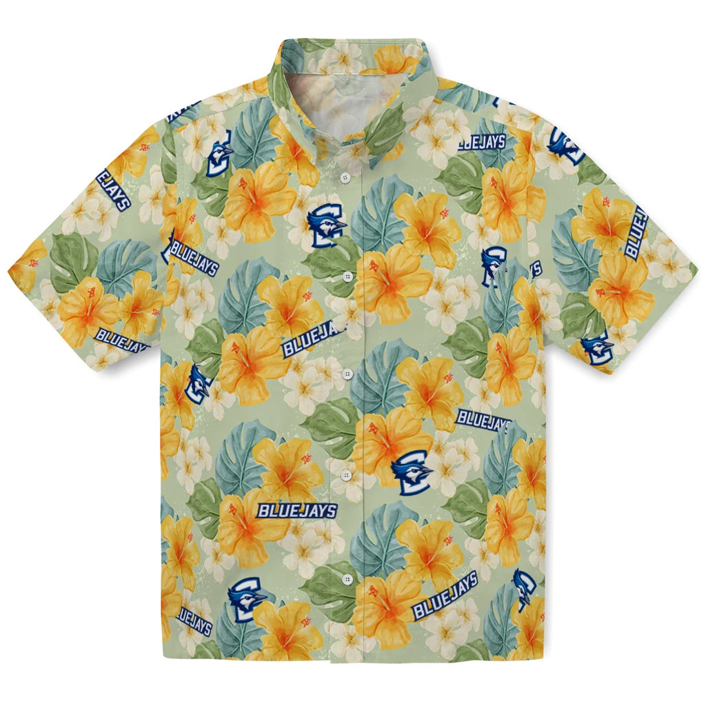 Creighton Bluejays Hawaiian Shirt - Hibiscus Mood | Moonbestprint
