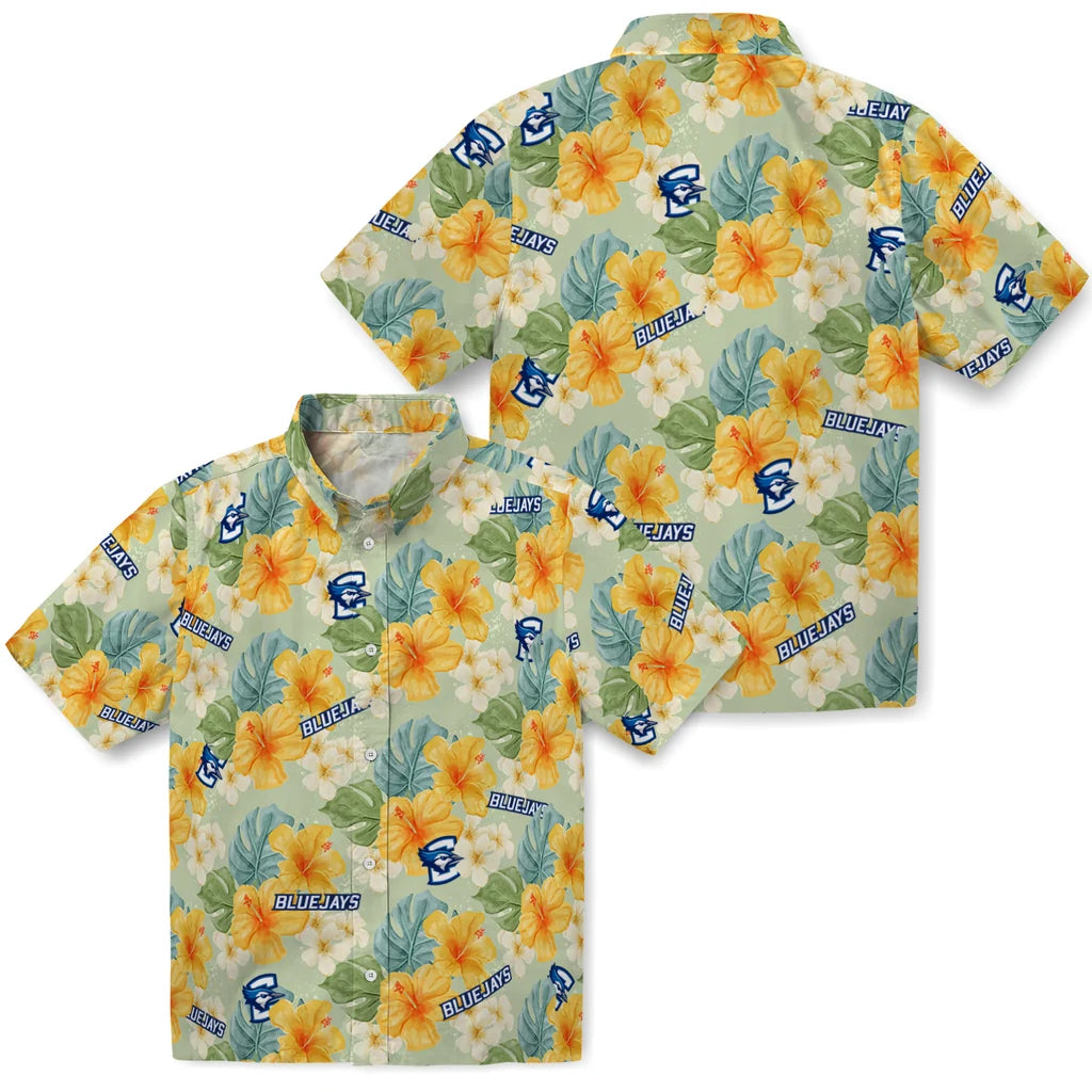 Creighton Bluejays Hawaiian Shirt - Hibiscus Mood | Moonbestprint