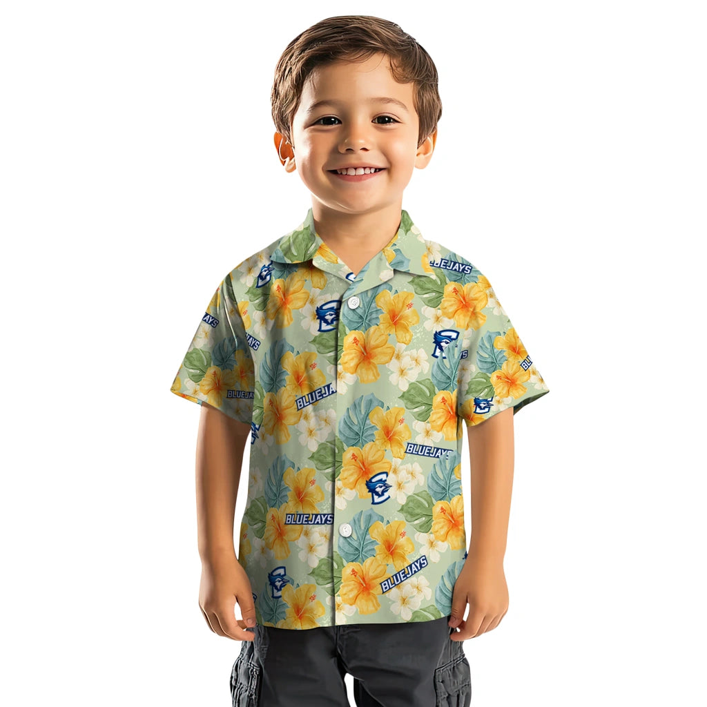Creighton Bluejays Hawaiian Shirt - Hibiscus Mood | Moonbestprint