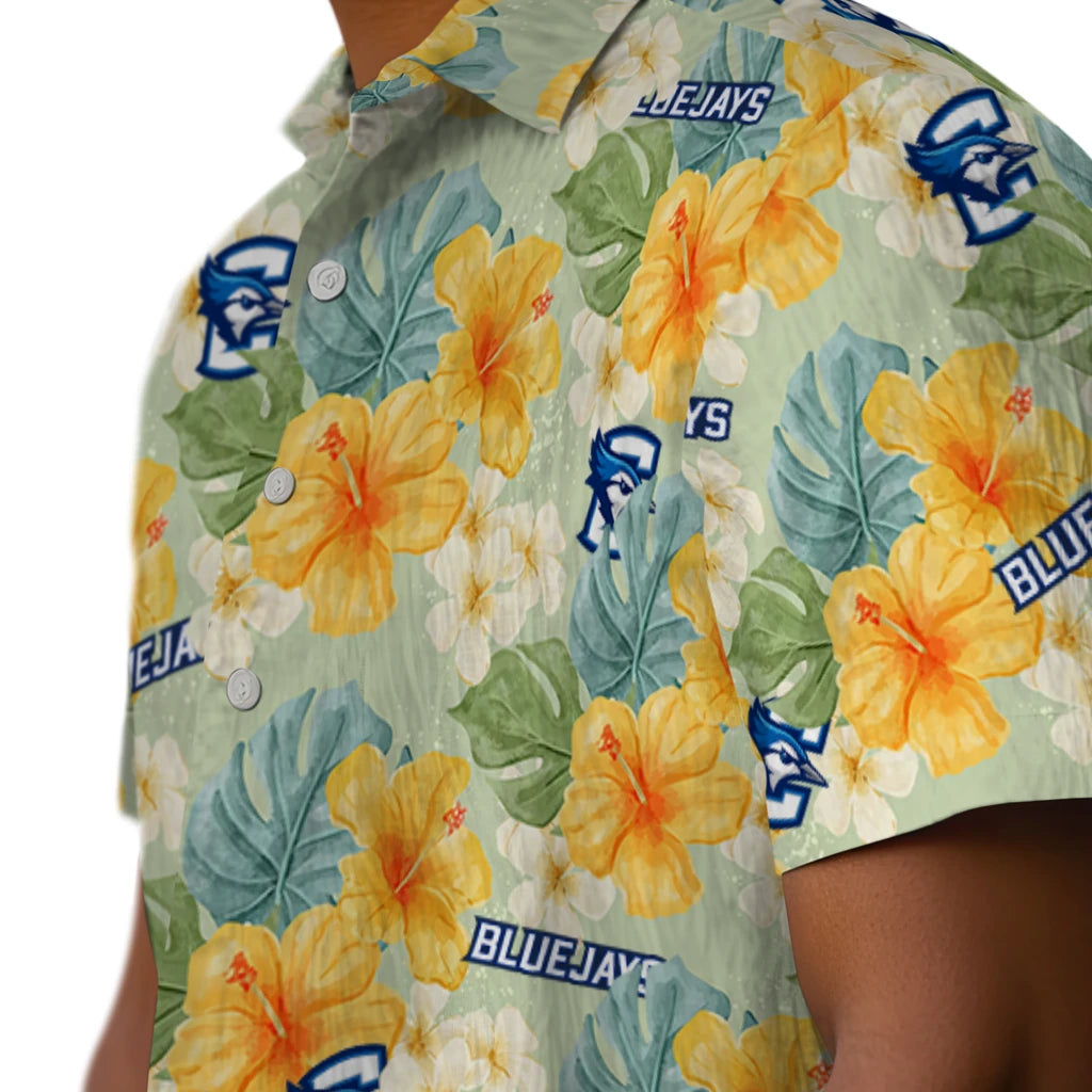 Creighton Bluejays Hawaiian Shirt - Hibiscus Mood | Moonbestprint