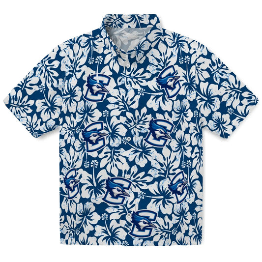 Creighton Bluejays Hawaiian Shirt - Hibiscus Motif | Moonbestprint