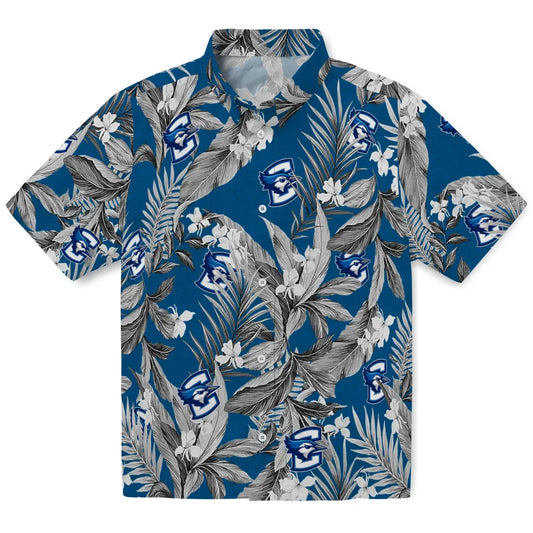 Creighton Bluejays Hawaiian Shirt - Palm Leaves | Moonbestprint