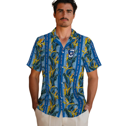 Creighton Bluejays Hawaiian Shirt - Paradise Vines | Moonbestprint