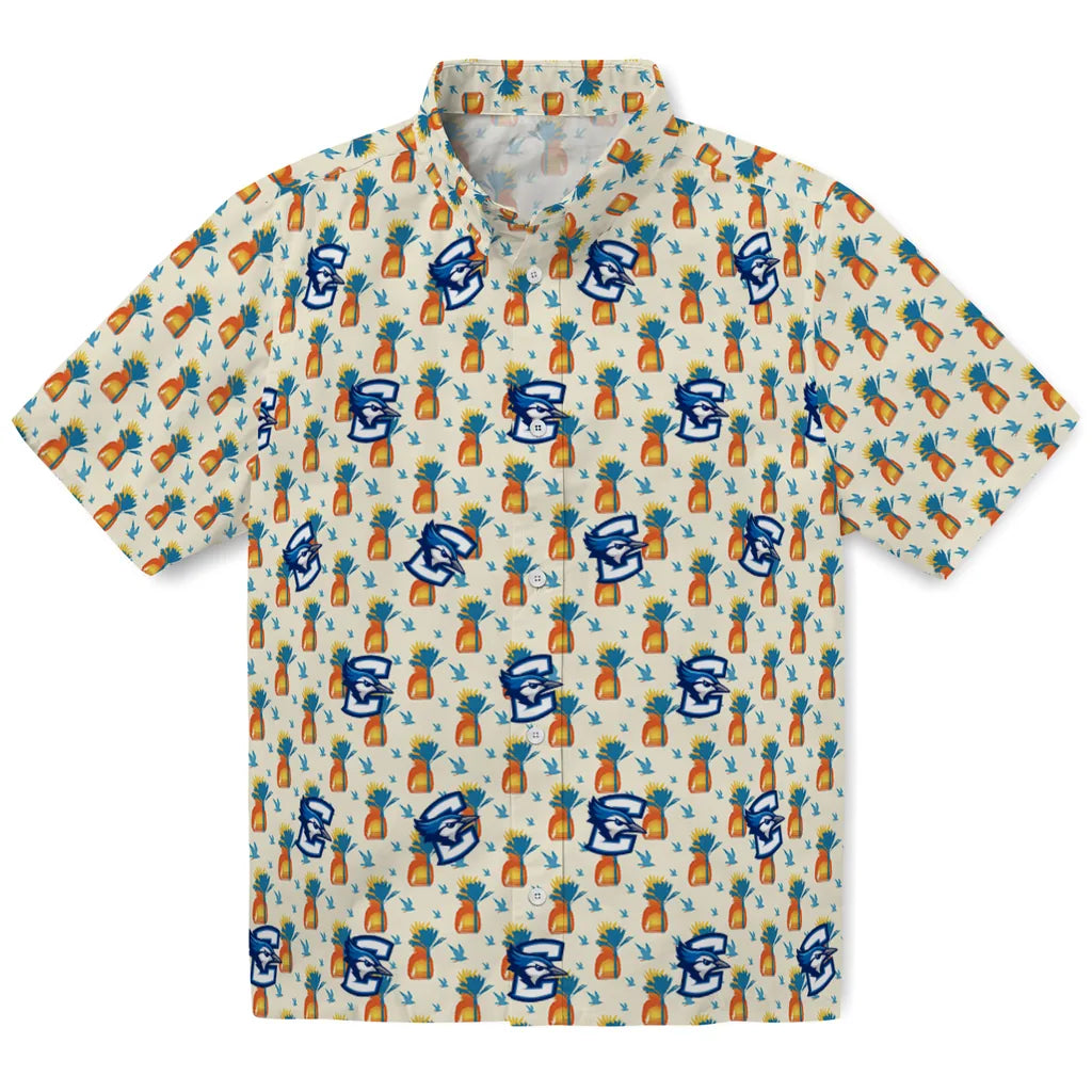 Creighton Bluejays Hawaiian Shirt - Pineapple Delight | Moonbestprint