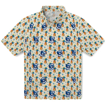 Creighton Bluejays Hawaiian Shirt - Pineapple Delight | Moonbestprint
