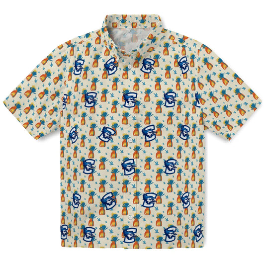Creighton Bluejays Hawaiian Shirt - Pineapple Delight | Moonbestprint