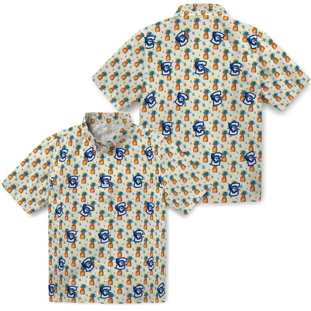 Creighton Bluejays Hawaiian Shirt - Pineapple Delight | Moonbestprint