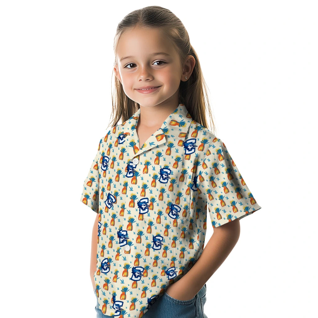 Creighton Bluejays Hawaiian Shirt - Pineapple Delight | Moonbestprint