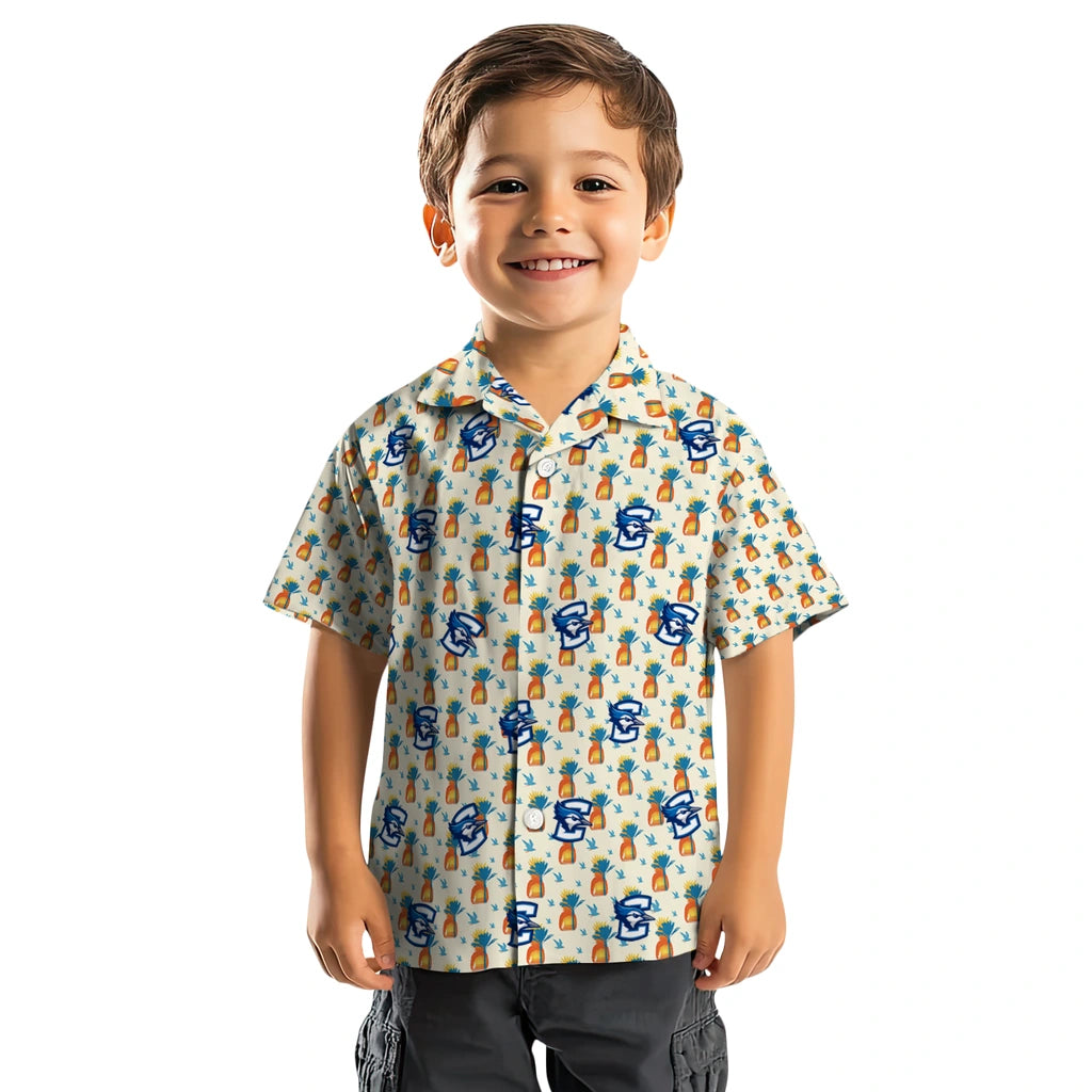 Creighton Bluejays Hawaiian Shirt - Pineapple Delight | Moonbestprint