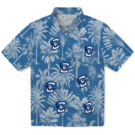Creighton Bluejays Hawaiian Shirt - Vintage Palm Tree | Moonbestprint