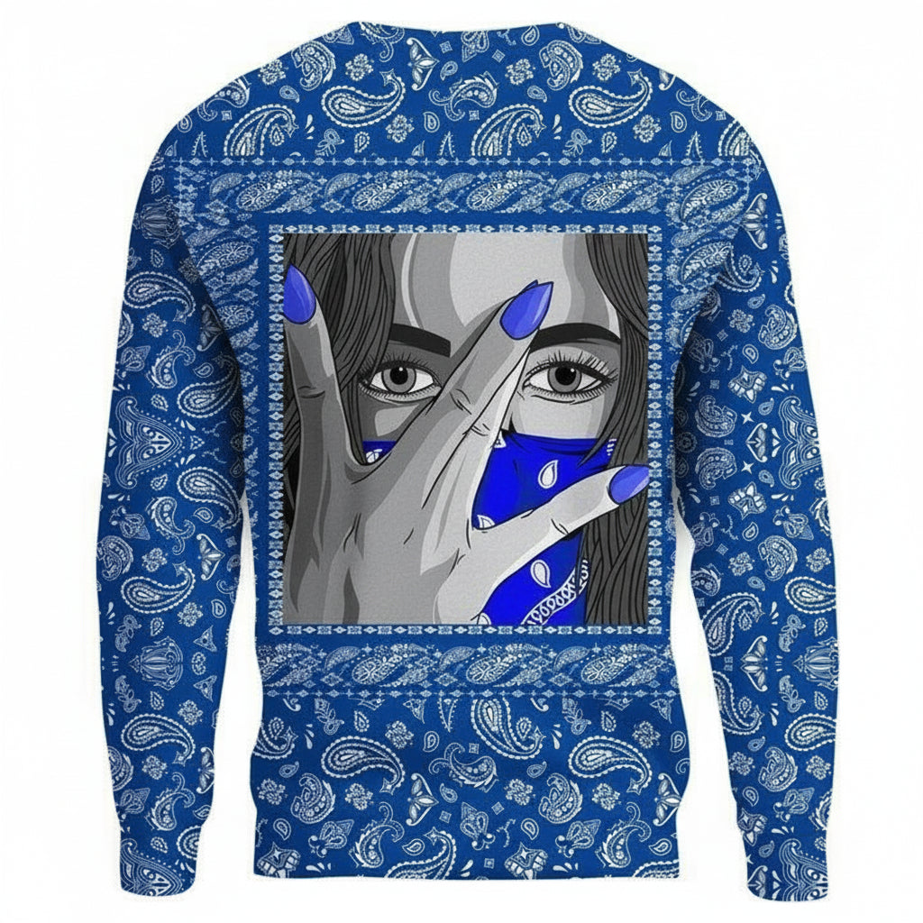Crips Girl Sweater Blue Bandana A31 ? Usalast