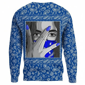 Crips Girl Sweater Blue Bandana A31 ? Usalast