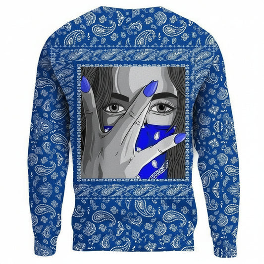 Crips Girl Sweater Blue Bandana A31 ? Usalast
