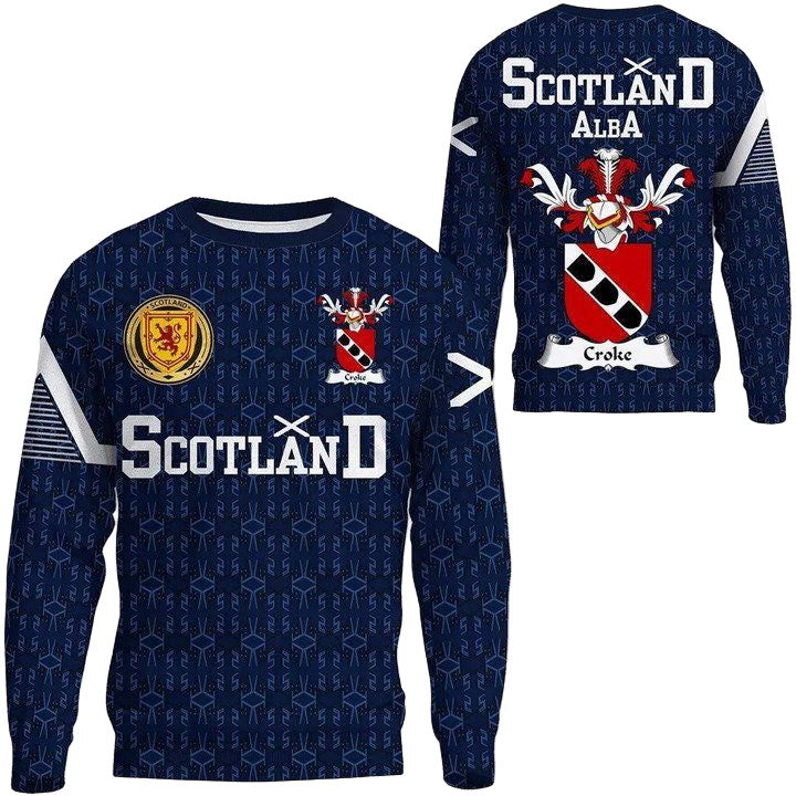 Croke Or Crook Family Crest Sweater Scottish Home ? 1991 Style A7 ? Usalast
