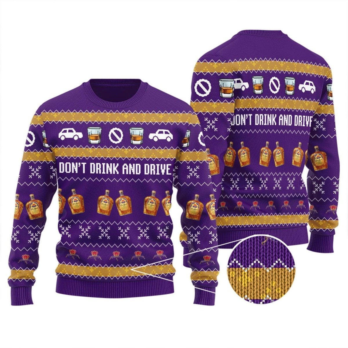 Crown Royal Don't Drink And Drive Ugly Sweater – Moonbestprint