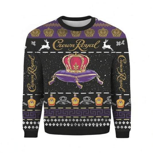 Crown Royal Wine Lovers Crown Royal 3d Ugly Christmas Sweater ? Usalast